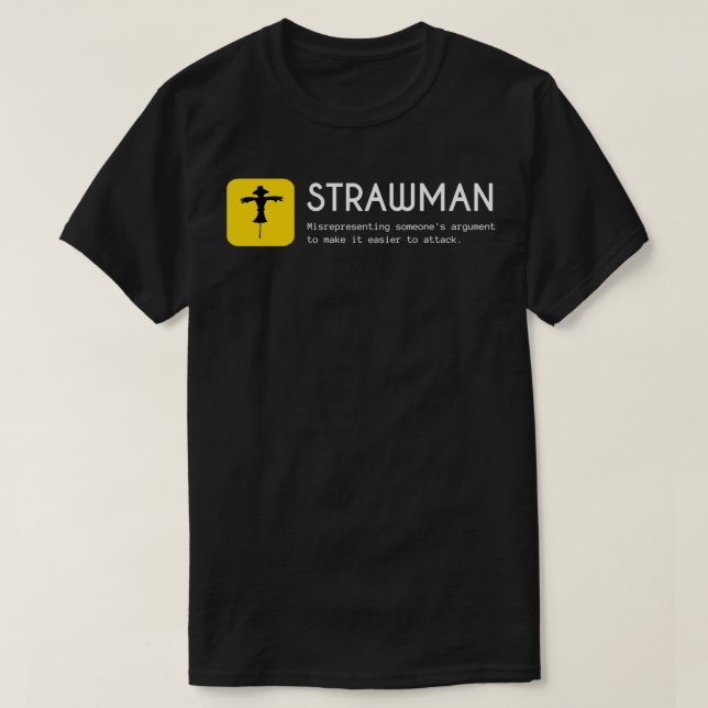 Camiseta Falacia de Strawman Falacias (Diseño del anverso)