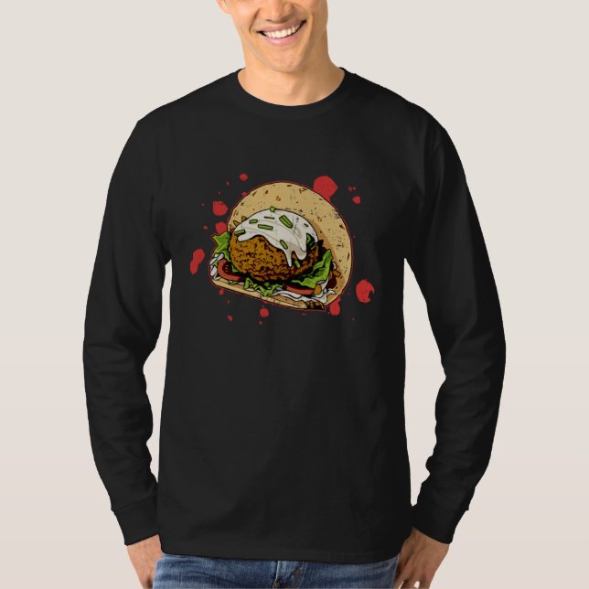 Camiseta Falafel Chef Levantine Food Hummus Arabic Cuisine (Anverso)