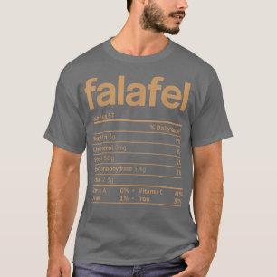 Camiseta Falafel Nutrition Hechos Graciosos Día de Acción d