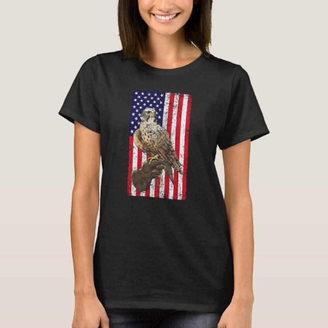 Camiseta Falcón del Halcón de la Bandera de Estados Unidos  (Anverso)