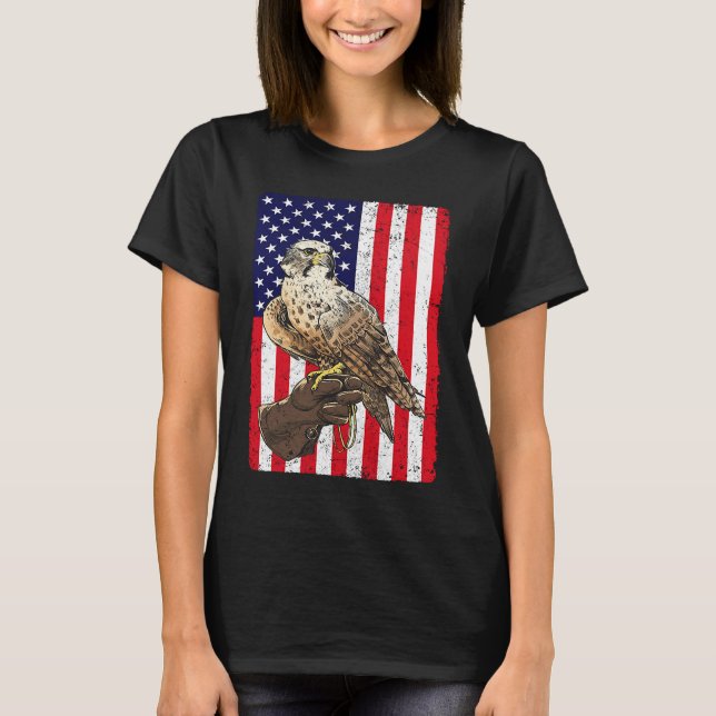 Camiseta Falcón del Halcón de la Bandera de Estados Unidos  (Anverso)