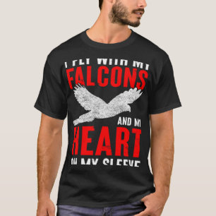 Camiseta Falconer Dad Falconry Heart on My Sleeve 1