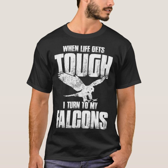 Camiseta Falconer Dad Falconry When Life Gets Tough (Anverso)