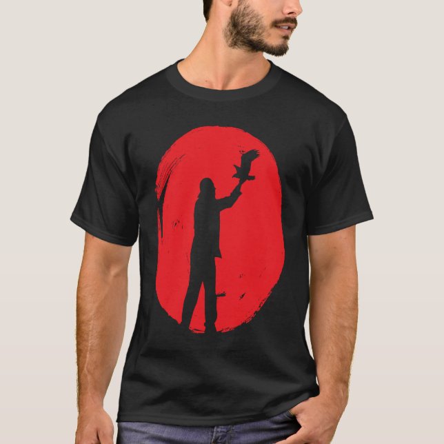 Camiseta Falconer Red Sun Falcon Hunting (Anverso)