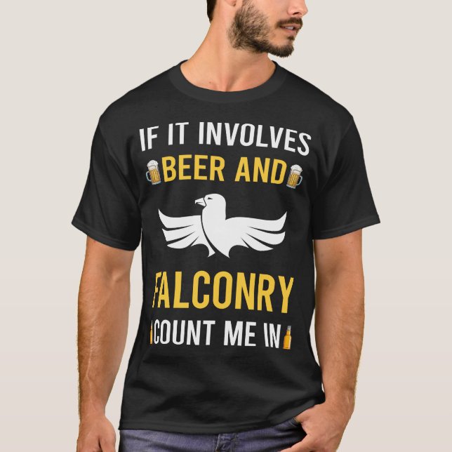 Camiseta Falconera De Cerveza Y Falconería (Anverso)