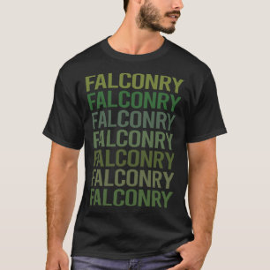 Camiseta Falconería de texto verde