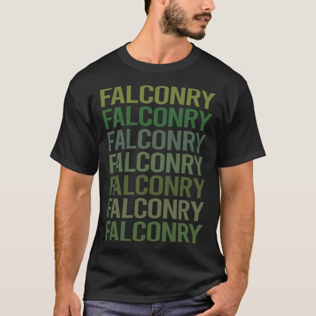Camiseta Falconería de texto verde (Anverso)