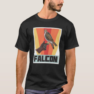 Camiseta Falconería retro vintage con halcón y águila
