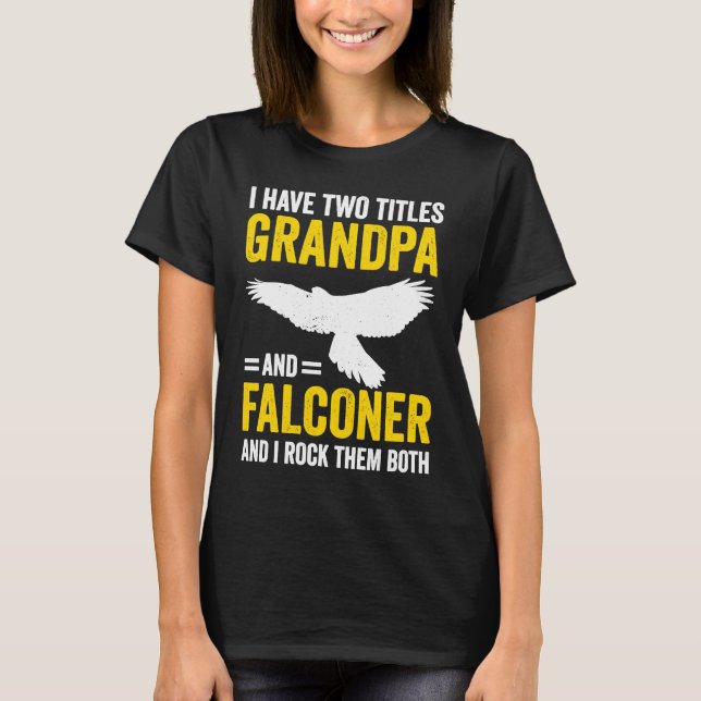 Camiseta Falconry Grandpa and Falconer (Anverso)