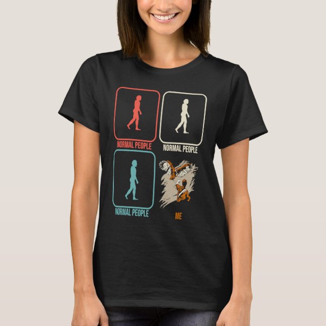 Camiseta Falconry Ornithology Birder Falconer normal people (Anverso)