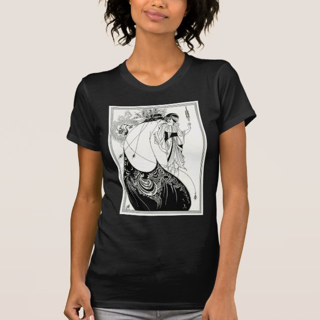 Camiseta Falda del pavo real de Aubrey Beardsley (Anverso)