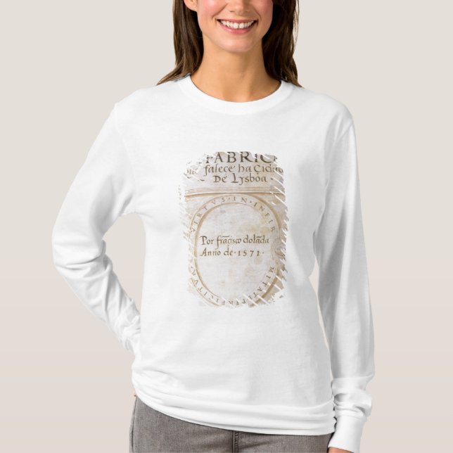 Camiseta Falece ha Cidade de Lysboa' del que de DA Fabrica (Anverso)