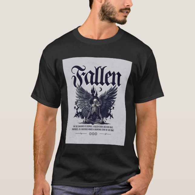 Camiseta Falen Skeleton Angel Gothic T-Shirt (Anverso)