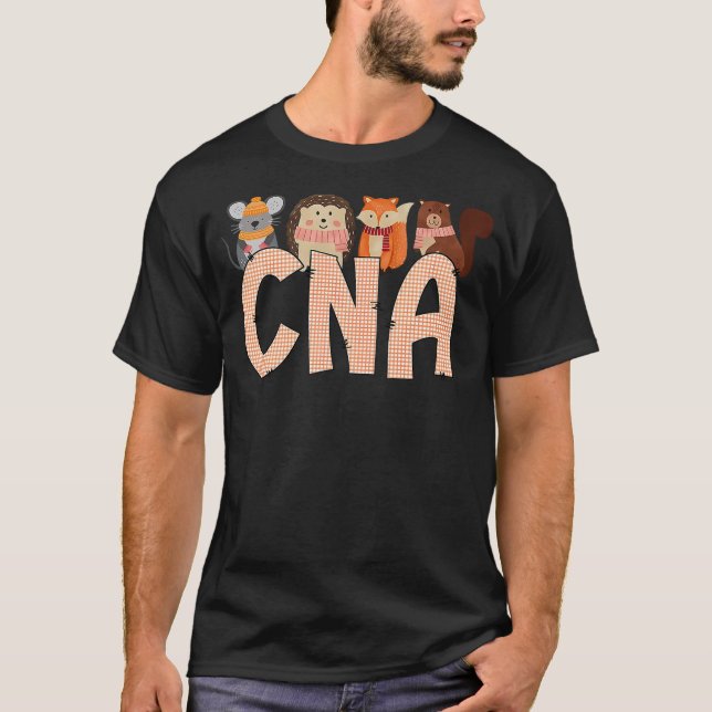 Camiseta Fall Animal CNA Certified Nursing Assistant Thanks (Anverso)