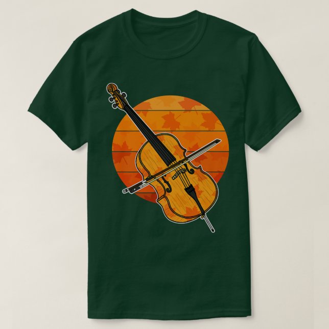 Camiseta Fall Cello Cellist Otoño Thanksending String Play (Diseño del anverso)