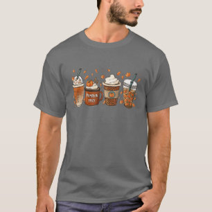 Camiseta Fall Coffee Pumpkin Spice Latte Iced Warm Cozy Aut