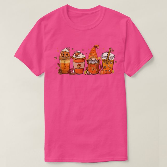 Camiseta Fall Coffee Pumpkin Spice Latte Iced Warm Cozy Aut (Diseño del anverso)