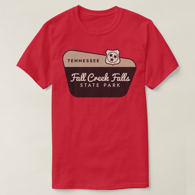 Camiseta Fall Creek Falls State Park Tennessee Welcome Sign (Diseño del anverso)