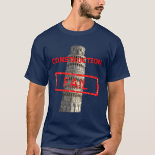 Camiseta Fall de la construcción de la torre de Pisa