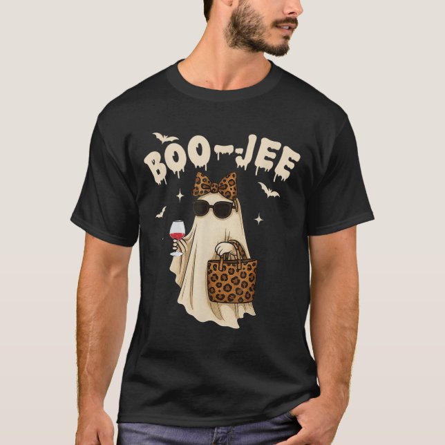 Camiseta Fall divertida Fall Halloween Fantasma Boujee Boo  (Anverso)