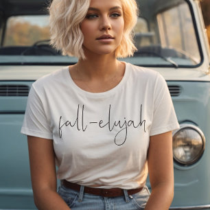 Camiseta Fall-elujaa Trendy Minimalista Fall-Hallelujah