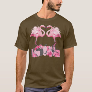Camiseta Fall Flamingo Autumn Pumpkin Watercolor Thanksgivi