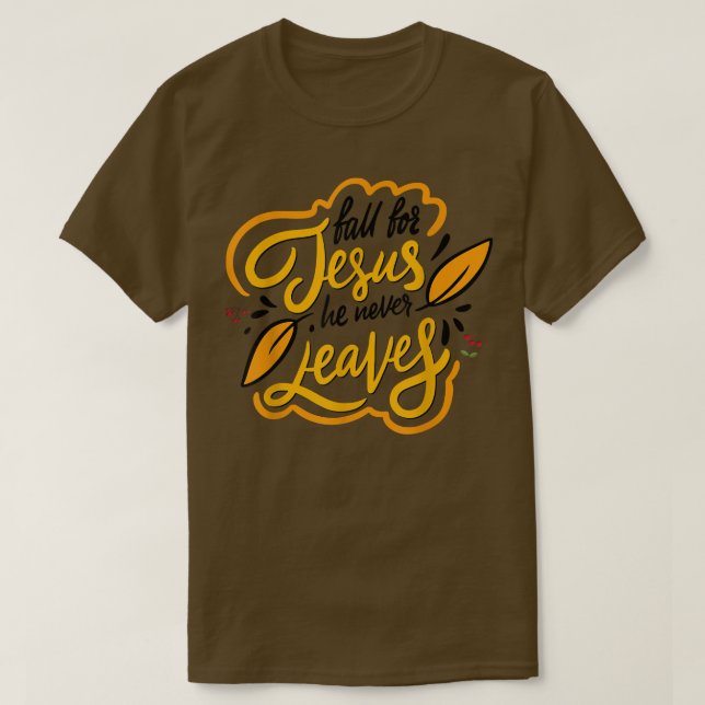 Camiseta Fall For Jesus, Autumn Gift  (Diseño del anverso)