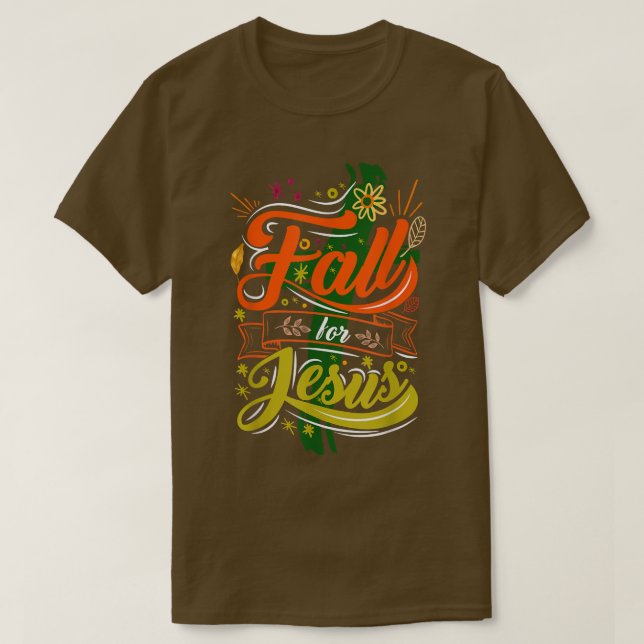 Camiseta Fall for Jesus Autumn Leaves  (Diseño del anverso)