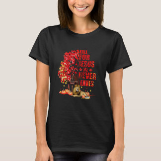 Camiseta Fall For Jesus He Never Leaves Lion Autumn
