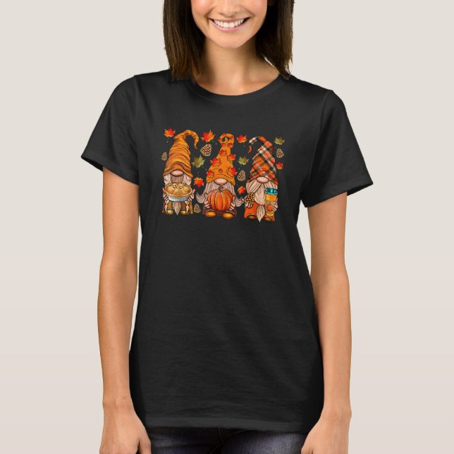 Camiseta Fall Gnome  Autumn Leaves Thanksgiving Gnome Match (Anverso)