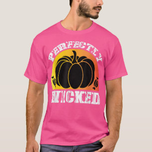 Camiseta Fall Halloween Perfectly Wicked Pumpkin Candy Retr