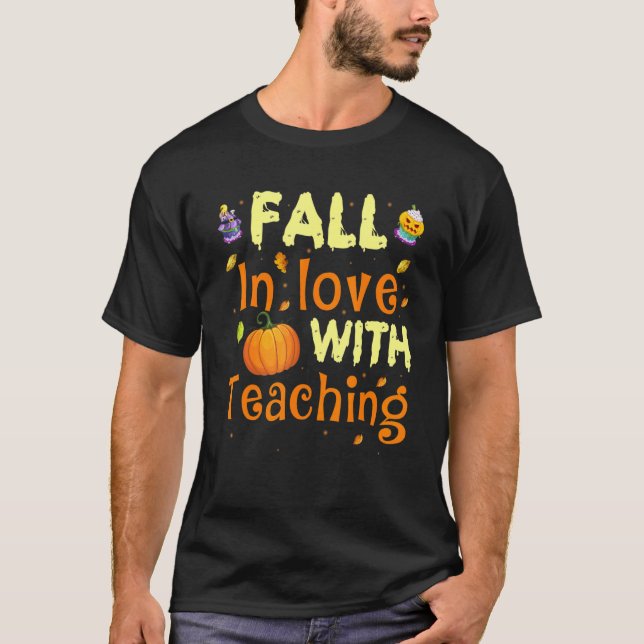 Camiseta Fall In Love With Teaching Autumn Vibes (Anverso)