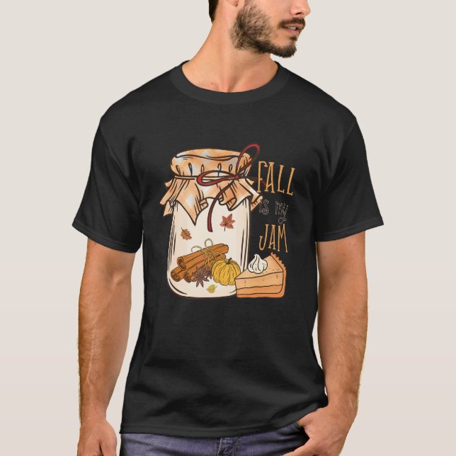 Camiseta Fall Is My Jam Pumpkin Pie Autumn Family Pajama Th (Anverso)