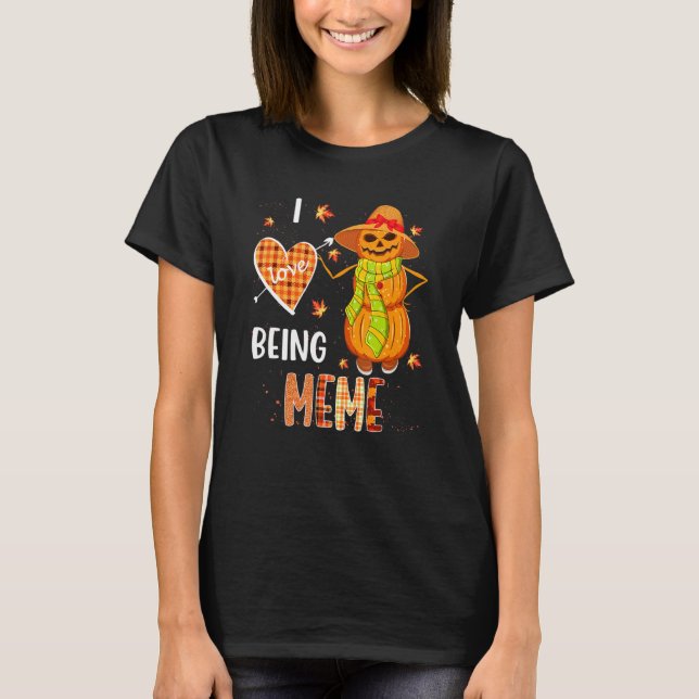 Camiseta Fall Leaf Meme Pumpkin Snowman Thanksgiving Autumn (Anverso)