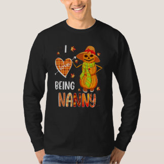 Camiseta Fall Leaf Nanny Pumpkin Snowman Thanksgiving Autum