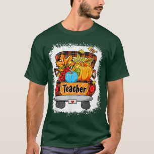 Camiseta Fall Otoño Camión de calabaza Agradecido profesor