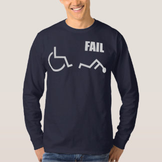 Camiseta fall perjudicado silla de ruedas pwned poseído