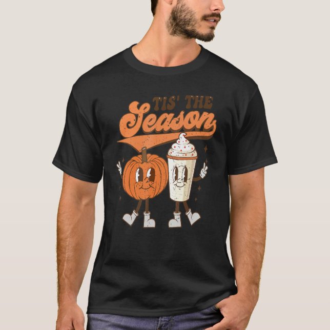 Camiseta Fall Pumpkin Halloween Costume Tis The Season To B (Anverso)