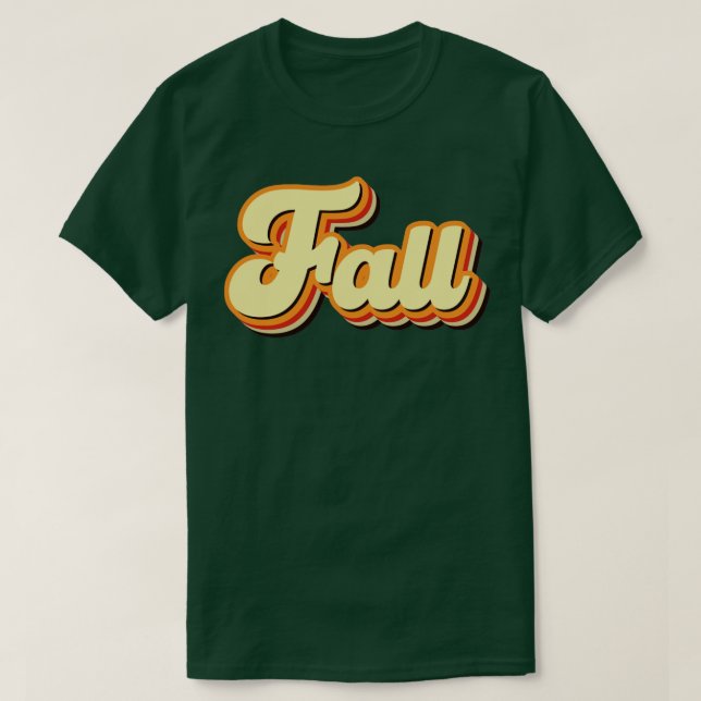 Camiseta Fall Retro Text (Diseño del anverso)