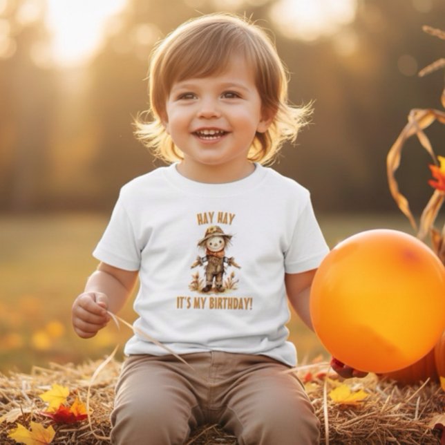 Camiseta Fall Scarecrow Cute Cumpleaños (Subido por el creador)