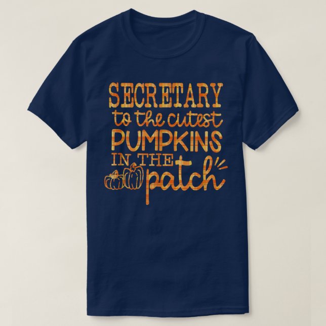 Camiseta Fall School Secretary To The Cutest Pumpkins In Th (Diseño del anverso)