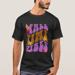 Camiseta Fall Time Vibes Tees: Groovy Fall And Autumn Vibes