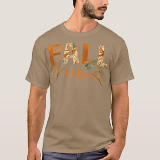 Camiseta Fall Vibes Hello Autumn Vibes Bird Flowers F
