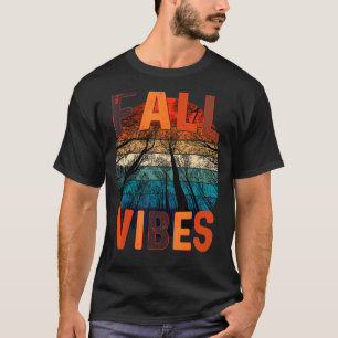 Camiseta Fall Vibes Retro Calabaza Spice Autumn Café Gracia