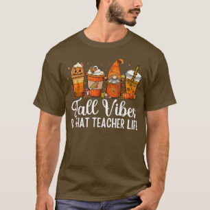 Camiseta Fall Vibes & That Teacher Life Pencil Pumpkin Fall