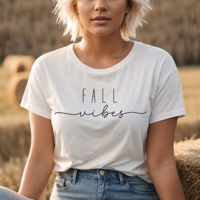 Camiseta Fall Vibes Trendy Minimalista (Subido por el creador)