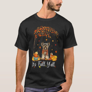 Camiseta Fall Y'all Yorkshire Terrier Dog Thanksgivin