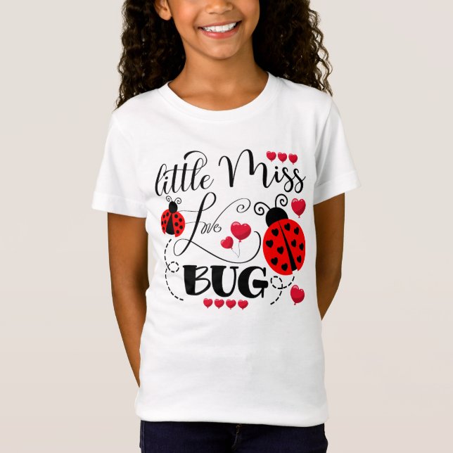 Camiseta Fallecita divertida Miss Love Bug Cute Día de San  (Anverso)
