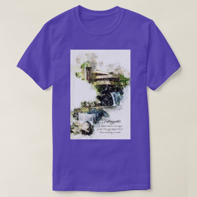 Camiseta Fallingwater High Watercolor (Diseño del anverso)