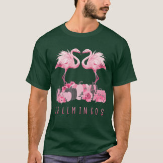 Camiseta Fallmingo Pumpkin Watercolor Flamingo